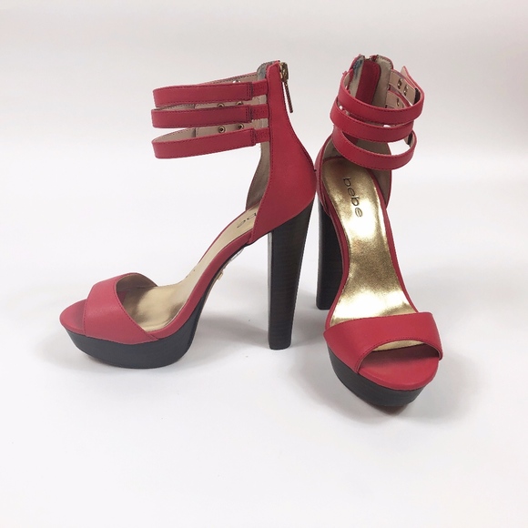 bebe Shoes - Bebe High Heels Shoes, Size 7, Coral Color